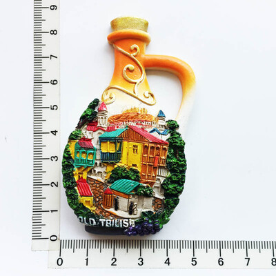 Μαγνήτης Ψυγείου Αναμνηστικό Georgia Tbilisi Batumi Kakheti 3d Resin Ψυγείο Μαγνήτες Διακόσμηση Αξεσουάρ Ζωγραφισμένα Ταξιδιωτικές Χειροτεχνίες