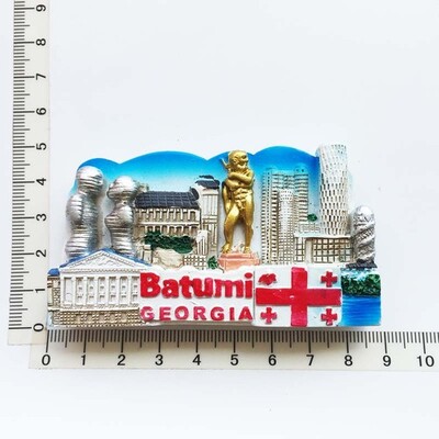 Μαγνήτης Ψυγείου Αναμνηστικό Georgia Tbilisi Batumi Kakheti 3d Resin Ψυγείο Μαγνήτες Διακόσμηση Αξεσουάρ Ζωγραφισμένα Ταξιδιωτικές Χειροτεχνίες