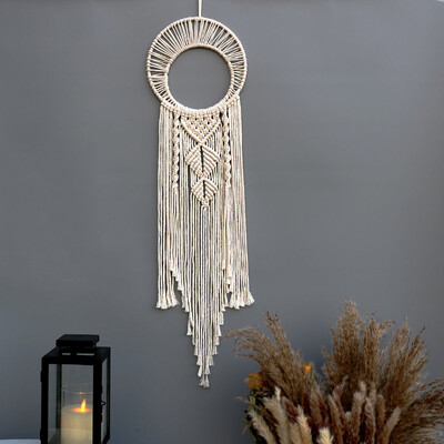 Dream Catchers Boho Διακόσμηση σπιτιού Μακραμέ Χειροποίητες Κρεμάστρες Τοίχου Ραμαζάνι Βρεφικό Υπνοδωμάτιο Nordic Παιδικό Στολίδι Δώρο