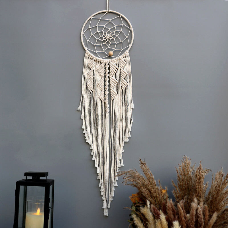 Atrapatoare de vise Decor Boho Home Decor Macrame Taperaturi de perete lucrate manual Ramadan Dormitor pentru bebeluși Camera nordică Ornament pentru creșă pentru copii Cadou