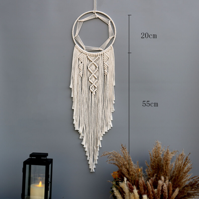 Atrapatoare de vise Decor Boho Home Decor Macrame Taperaturi de perete lucrate manual Ramadan Dormitor pentru bebeluși Camera nordică Ornament pentru creșă pentru copii Cadou