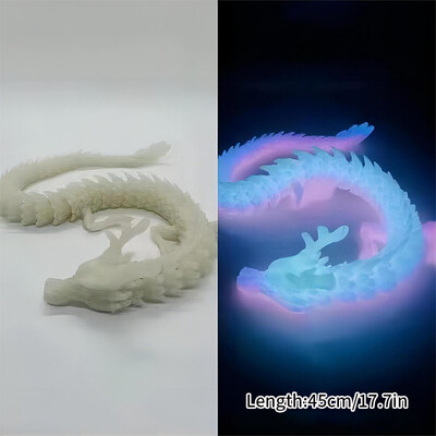 Φωτεινή 3D τυπωμένη λάμψη δράκου στο σκοτάδι Flying Dragon Egg Περιστρεφόμενη αρθρωτά φτερά Dragons Διακοσμητικά γραφείου σπιτιού Δώρο για παιδιά