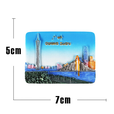 China Guangzhou τουριστικά αναμνηστικά διακόσμηση πάστα ψυγείου μαγνήτες ψυγείου πάστα Guangzhou tower tour Συλλογή Pearl River