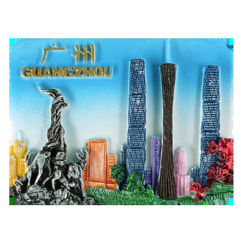 China Guangzhou suvenir turistic decorațiuni pastă magneți pentru frigider pastă pentru frigider Turnul Guangzhou turneu Pearl River Collection