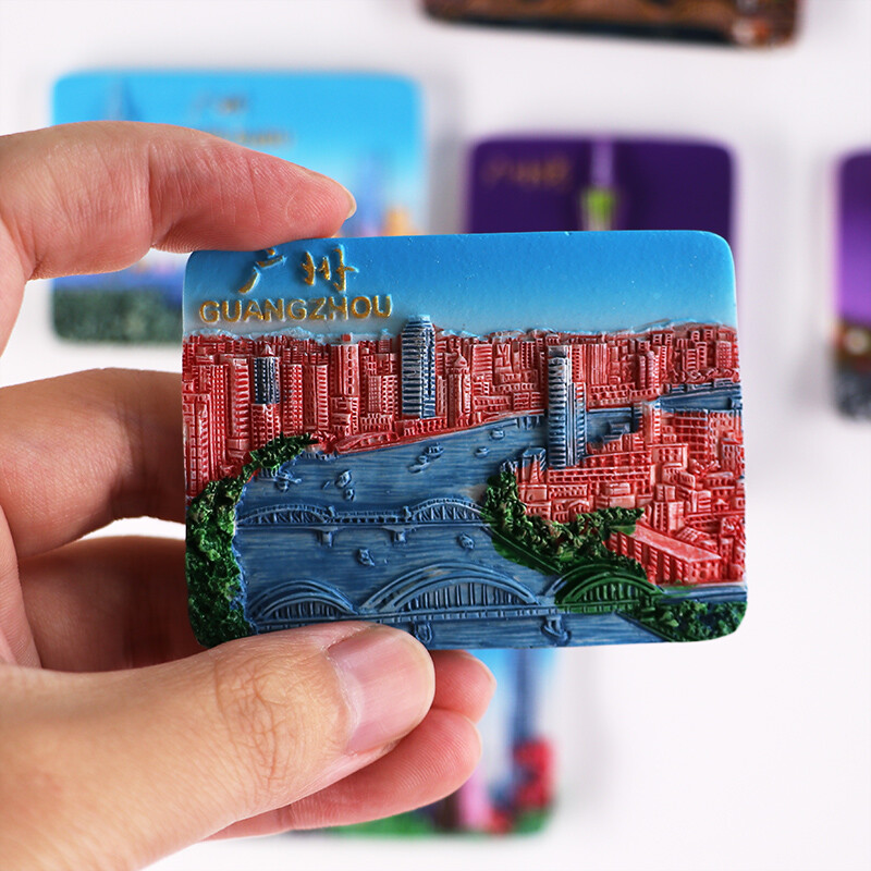 China Guangzhou suvenir turistic decorațiuni pastă magneți pentru frigider pastă pentru frigider Turnul Guangzhou turneu Pearl River Collection