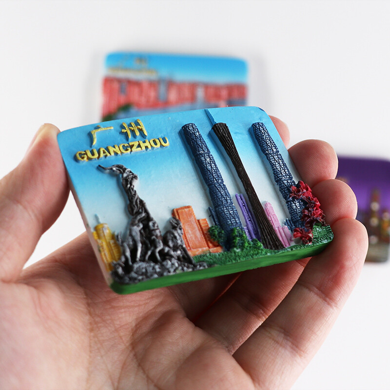 China Guangzhou suvenir turistic decorațiuni pastă magneți pentru frigider pastă pentru frigider Turnul Guangzhou turneu Pearl River Collection