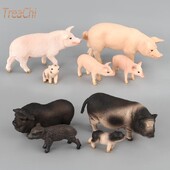 Mini Simulation Pig Pig Big Pig Black Pig Flower Pig Poultry Ζώο μοντέλο Παιχνίδια Μικροστολίδια τοπίου
