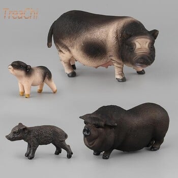 Mini Simulation Pig Pig Big Pig Black Pig Flower Pig Poultry Ζώο μοντέλο Παιχνίδια Μικροστολίδια τοπίου