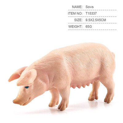 Mini Simulation Pig Pig Big Pig Black Pig Flower Pig Poultry Ζώο μοντέλο Παιχνίδια Μικροστολίδια τοπίου