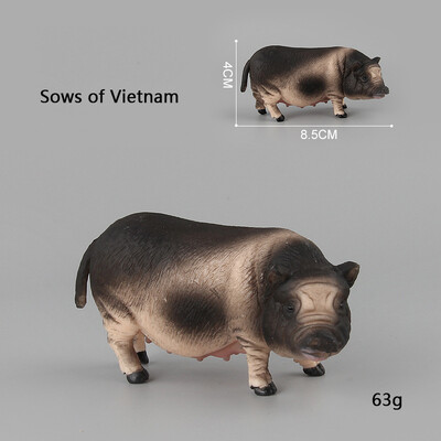 Mini Simulation Pig Pig Big Pig Black Pig Flower Pig Poultry Ζώο μοντέλο Παιχνίδια Μικροστολίδια τοπίου