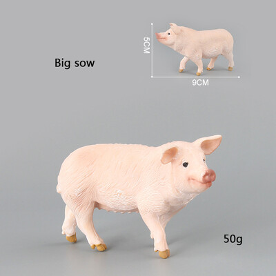 Mini Simulation Pig Pig Big Pig Black Pig Flower Pig Poultry Ζώο μοντέλο Παιχνίδια Μικροστολίδια τοπίου
