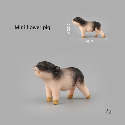 Mini Simulation Pig Pig Big Pig Black Pig Flower Pig Poultry Ζώο μοντέλο Παιχνίδια Μικροστολίδια τοπίου