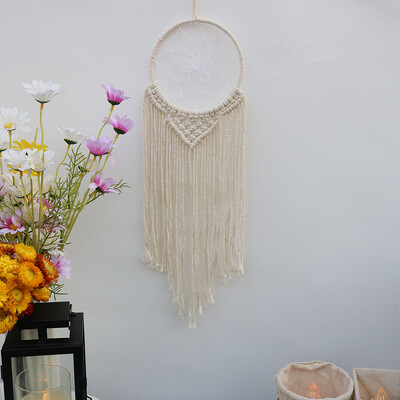Macrame Dream Catchers Διακόσμηση Macrame Woven Bohemian Nordic τοίχου κρεβατοκάμαρες Διακόσμηση σπιτιού Διακοσμητικά νηπιαγωγείου