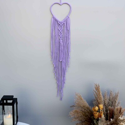 Macrame Dream Catcher Moon Star Στρογγυλό Σχήμα Καρδιάς Boho Κρεμαστά στον τοίχο σκανδιναβικό στολίδι Δώρο για διακόσμηση τοίχου σπιτιού
