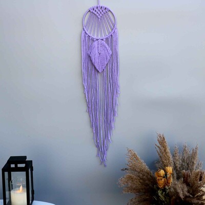 Macrame Dream Catcher Moon Star Στρογγυλό Σχήμα Καρδιάς Boho Κρεμαστά στον τοίχο σκανδιναβικό στολίδι Δώρο για διακόσμηση τοίχου σπιτιού