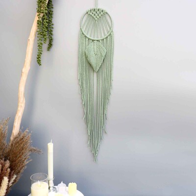Macrame Dream Catcher Moon Star Στρογγυλό Σχήμα Καρδιάς Boho Κρεμαστά στον τοίχο σκανδιναβικό στολίδι Δώρο για διακόσμηση τοίχου σπιτιού