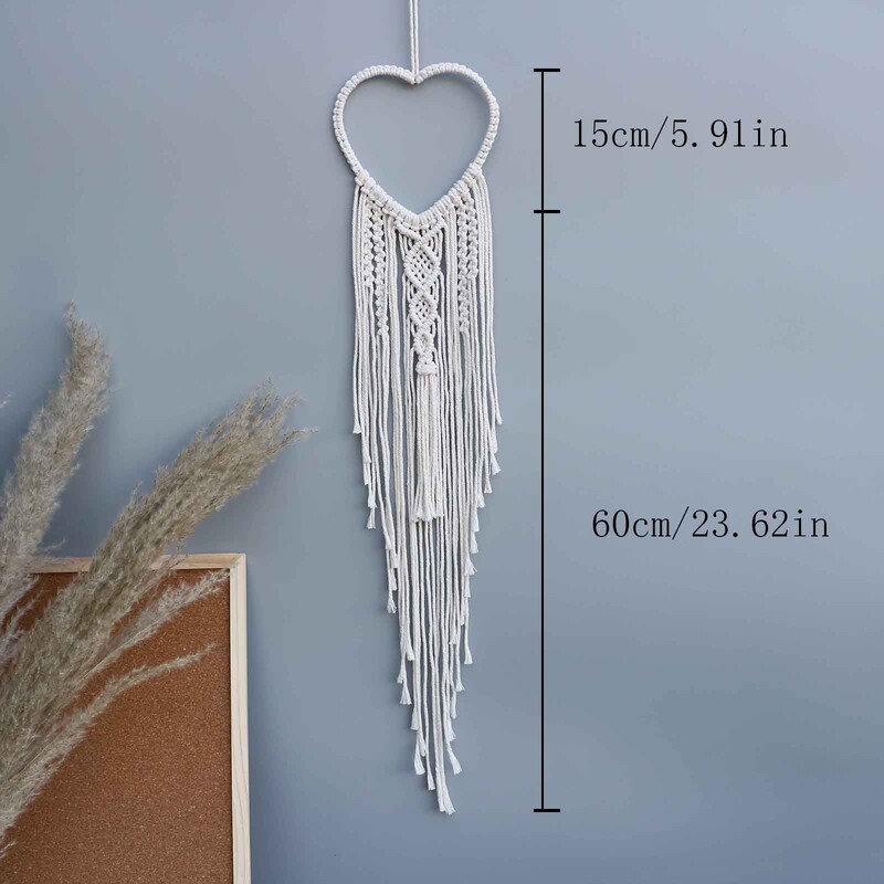 Macrame Dream Catcher Moon Star rotund în formă de inimă Boho agățat pe perete ornament nordic agățat acasă cadou decor