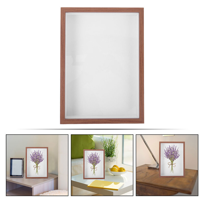 1 db kijelzőkeret pillangók mintatartó Képdoboz Háztartási asztali dekoráció fából készült vitrin 20,30X15,20X3,50 cm