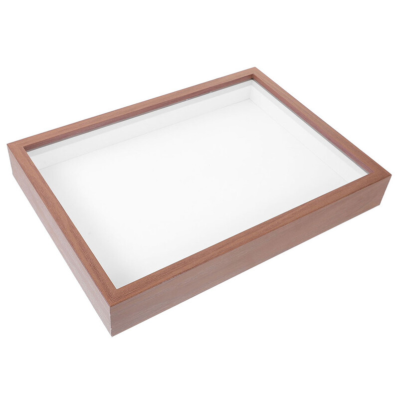 1 db kijelzőkeret pillangók mintatartó Képdoboz Háztartási asztali dekoráció fából készült vitrin 20,30X15,20X3,50 cm