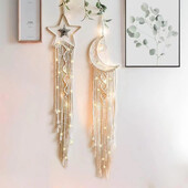 Υφαντές Ταπετσαρίες Boho Διακοσμήσεις Κρεμαστά Μακραμέ Η φούντα του φεγγαριού Κρεμαστά στολίζουν Dream Catcher Χριστουγεννιάτικη διακόσμηση σπιτιού Διακόσμηση τοίχου