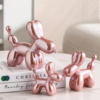 ERMAKOVA 11cm/4,3inch Creative Balloon Dog Abstract Κεραμικό Στολίδι Γλυπτό Ειδώλιο Άγαλμα Δώρο Διακόσμηση γραφείου σπιτιού