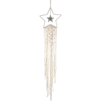 Star Moon Macrame Dream Catcher Boho Διακόσμηση Τοίχων Σπιτιού Κορίτσια Παιδικά Παιδικά Νηπιαγωγείο Διακόσμηση κήπου Εξωτερικού χώρου
