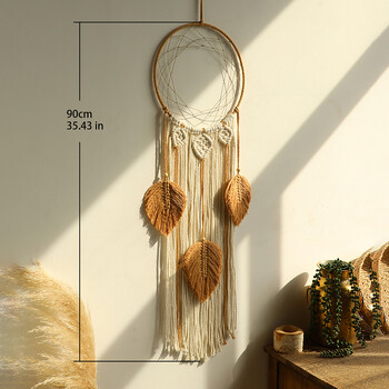 Macrame Dream Catcher Μεγάλη Boho Κρεμαστή στον τοίχο Dreamcatcher Χριστουγεννιάτικη διακόσμηση σπιτιού Νηπιαγωγείο Υπνοδωμάτιο Τέχνη τοίχου Σαλόνι