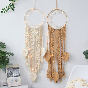 Macrame Dream Catcher Μεγάλη Boho Κρεμαστή στον τοίχο Dreamcatcher Χριστουγεννιάτικη διακόσμηση σπιτιού Νηπιαγωγείο Υπνοδωμάτιο Τέχνη τοίχου Σαλόνι