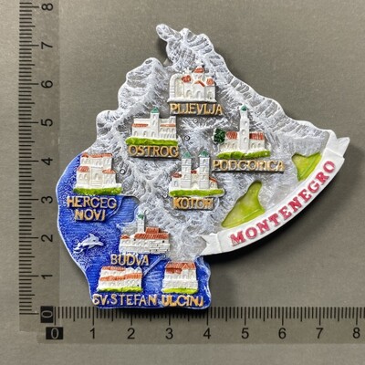 Europe Μαυροβούνιο 3D Tourist Souvenir Magnetic Refrigerator Sticker Collection Δώρο Μαγνήτες ψυγείου