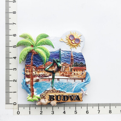 Europe Μαυροβούνιο 3D Tourist Souvenir Magnetic Refrigerator Sticker Collection Δώρο Μαγνήτες ψυγείου