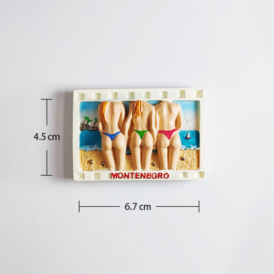 Europe Μαυροβούνιο 3D Tourist Souvenir Magnetic Refrigerator Sticker Collection Δώρο Μαγνήτες ψυγείου