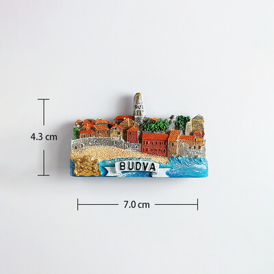 Europe Μαυροβούνιο 3D Tourist Souvenir Magnetic Refrigerator Sticker Collection Δώρο Μαγνήτες ψυγείου