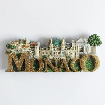 Europe Monaco 3D Fridge Magnets Souvenir Refrigerator Magnets Συλλογή αυτοκόλλητων Άρθρα διακόσμησης χειροτεχνίας