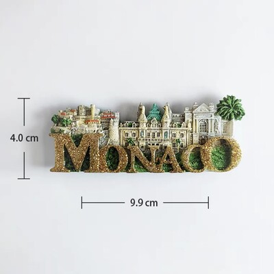 Europe Monaco 3D Fridge Magnets Souvenir Refrigerator Magnets Συλλογή αυτοκόλλητων Άρθρα διακόσμησης χειροτεχνίας