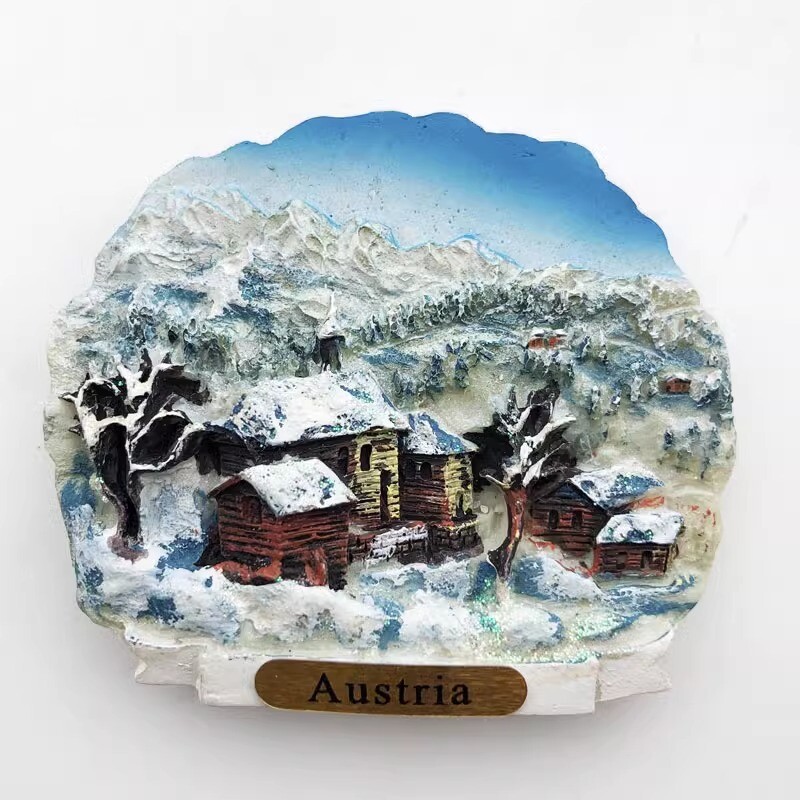 Ausztria Hűtőmatricák Alpok Jungfrau Utazás Emléktárgyak Hűtőmágnesek Lakásdekoráció Fotó Fali Mágneses matricák Ajándékok
