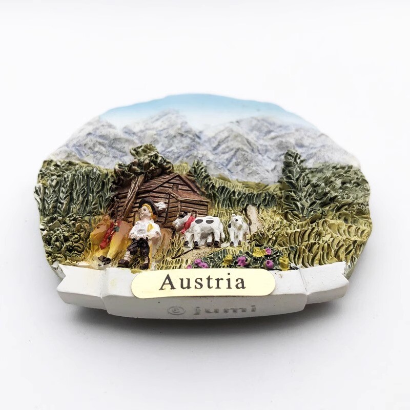 Ausztria Hűtőmatricák Alpok Jungfrau Utazás Emléktárgyak Hűtőmágnesek Lakásdekoráció Fotó Fali Mágneses matricák Ajándékok