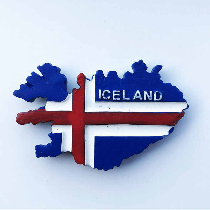Izland Hűtőmatricák Reykjavík Utazás Emléktárgyak Esküvői Ajándékok Üzenőfal Mágneses matricák Hűtőszekrény matricák