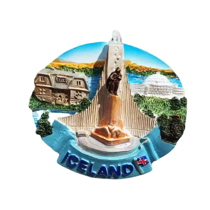 Izland Hűtőmatricák Reykjavík Utazás Emléktárgyak Esküvői Ajándékok Üzenőfal Mágneses matricák Hűtőszekrény matricák