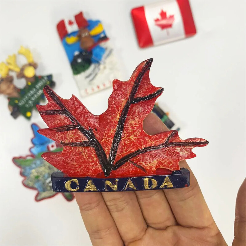 1 db Kanada Montreal város Quebecben Vancouver Hűtőmágnesek Észak-Amerika utazási ajándéktárgyak Mágneses hűtőszekrény matricák