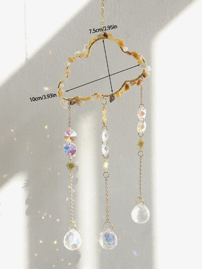 Cloud Suncatcher Wall Hanging Crystal Wind Chime Rainbow Maker Light Catcher Αξεσουάρ αυτοκινήτου Christmas Sun Catcher Διακόσμηση σπιτιού