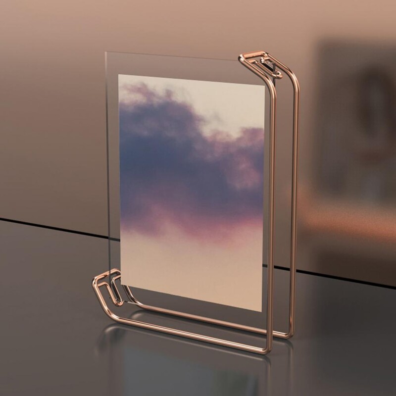 6/8 hüvelykes A4-es fém akril képkeret kétoldalas vízszintes függőleges képtároló asztali képkijelző keret otthoni kellék