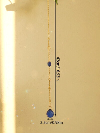 Boho Crystal Sun Catchers Κρεμαστά στολίδια Sun Catcher Wind Chimes Χειροποίητα με χρυσή αλυσίδα για Παράθυρο Διακόσμηση κήπου τοίχου