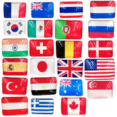 Κρυστάλλινο γυαλί Ψυγείο Μαγνήτες Nation Flags Creative World Country Flag Μαγνητικό αυτοκόλλητο για παιδιά που μαθαίνουν Διακόσμηση ψυγείου