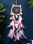 Dream Catcher Χειροποίητα υφάσματα εξωτερικού κήπου Wind Chimes Ροζ φτερά κρεβατοκάμαρα Κρεμαστά στολίδια Διακόσμηση τοίχου Χριστουγεννιάτικα δώρα γενεθλίων