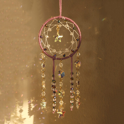 Moon Star Suncatcher Crystal Wall Hanging Dream Catcher Rainbow Maker Light Catcher Art Decor Αξεσουάρ αυτοκινήτου Δώρα διακόσμησης σπιτιού
