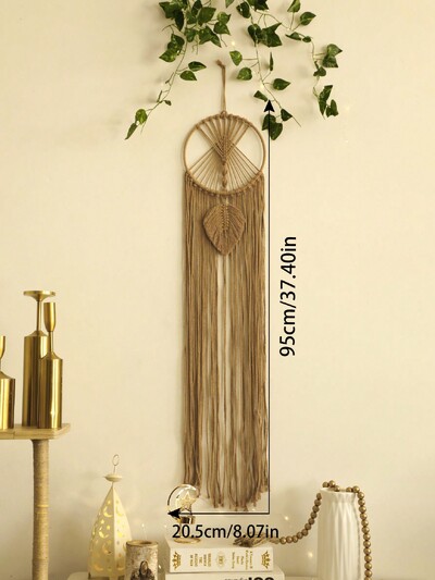 Macrame Ονειροπαγίδα Macrame Κυκλικά φύλλα τοίχου Boho Διακόσμηση σπιτιού Ταπετσαρία τοίχου Αισθητική διακόσμηση δωματίου Χριστουγεννιάτικα δώρα