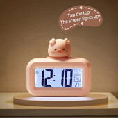 Νέο ψηφιακό ρολόι LED Χαριτωμένο Kawaii Rome Decor Cartoon Χοιρινό Ξυπνητήρι με Νυχτερινό φως Δωμάτιο Χαριτωμένο ρολόι στολίδια κρεβατοκάμαρας