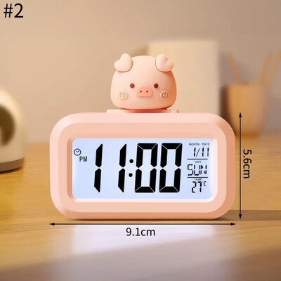 Νέο ψηφιακό ρολόι LED Χαριτωμένο Kawaii Rome Decor Cartoon Χοιρινό Ξυπνητήρι με Νυχτερινό φως Δωμάτιο Χαριτωμένο ρολόι στολίδια κρεβατοκάμαρας