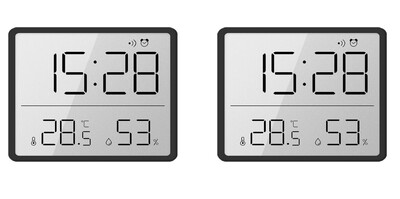 Εξαιρετικά λεπτό ρολόι τοίχου LCD με μεγάλη οθόνη Ψηφιακός μετρητής θερμοκρασίας και υγρασίας Απλό ξυπνητήρι Μαγνητικό σχέδιο Ρολόγια διακόσμηση