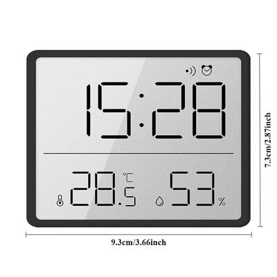 Εξαιρετικά λεπτό ρολόι τοίχου LCD με μεγάλη οθόνη Ψηφιακός μετρητής θερμοκρασίας και υγρασίας Απλό ξυπνητήρι Μαγνητικό σχέδιο Ρολόγια διακόσμηση